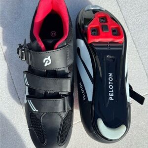 Peloton Black and Red Cycling Shoes